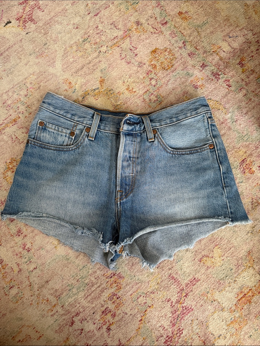 Classic Light Blue Denim Cutoff Shorts